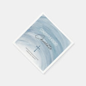 Blue Christlich Cross Abschluss Serviette (Ecke)