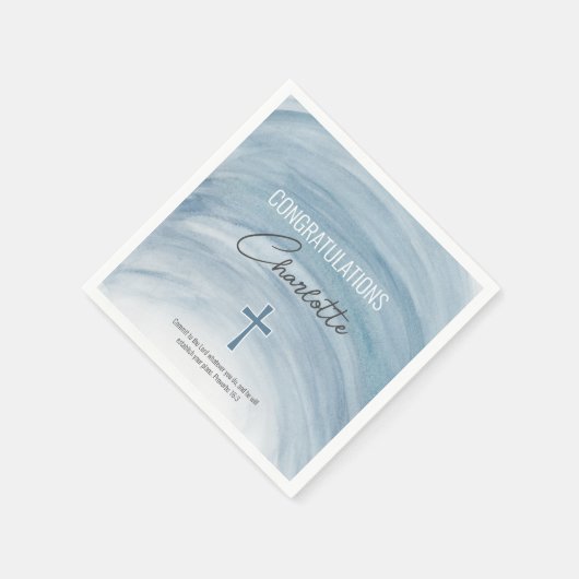 Blue Christlich Cross Abschluss Serviette (Ecke)