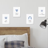 Blue Christliches Kinderlied Song Set von 3 Print (Schlafzimmer)