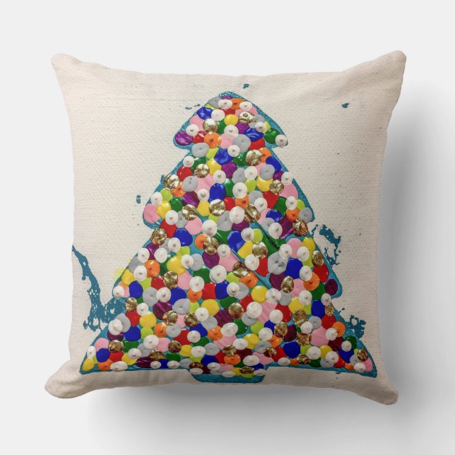 Blue Christmas 20 x 20 Poly Throw Kissen (Vorderseite)