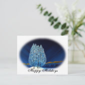 Blue Christmas #6 Feiertagspostkarte (Stehend Vorderseite)