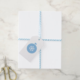 Blue Christmas Ball - Geschenketiketten Geschenkanhänger