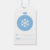 Blue Christmas Ball - Geschenketiketten Geschenkanhänger (Vorderseite)