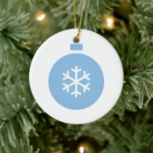 Blue Christmas Ball Keramik Ornament