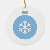 Blue Christmas Ball Keramik Ornament (Vorne)