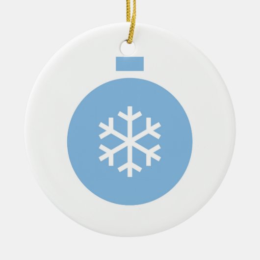 Blue Christmas Ball Keramik Ornament (Vorne)