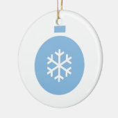 Blue Christmas Ball Keramik Ornament (Links)