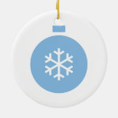 Blue Christmas Ball Keramik Ornament (Hinten)