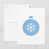 Blue Christmas Ball Postcard Postkarte (Vorne/Hinten)