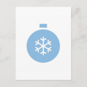 Blue Christmas Ball Postcard Postkarte (Vorderseite)