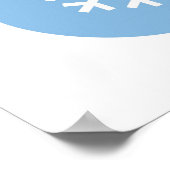 Blue Christmas Ball Poster (Ecke)