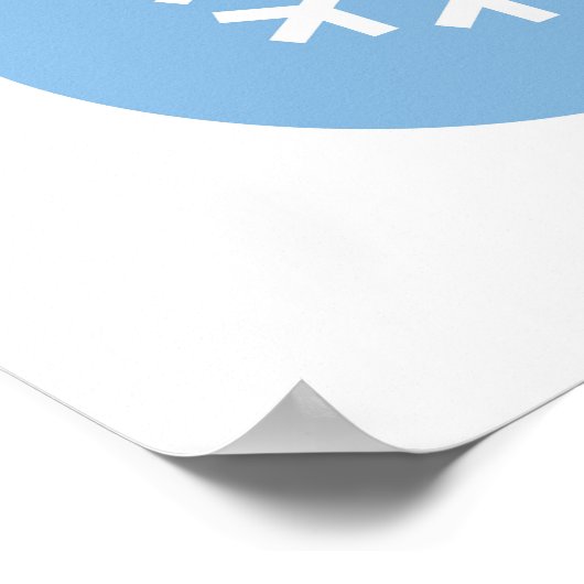 Blue Christmas Ball Poster (Ecke)