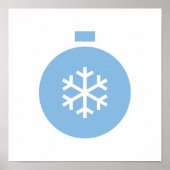 Blue Christmas Ball Poster (Vorne)