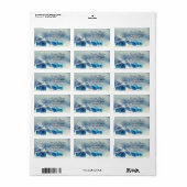 Blue Christmas Balls Holiday Adressaufkleber (Vorne)