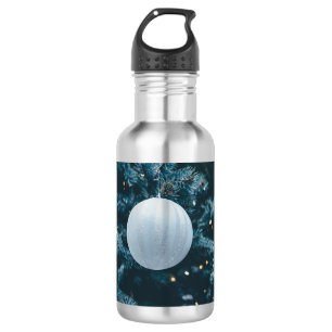 Blue Christmas Bauble Edelstahlflasche