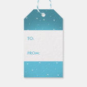 Blue Christmas Baubles Geschenkanhänger (Rückseite)