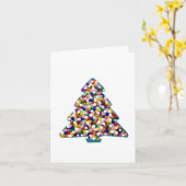 Blue Christmas Blank Notecard Karte (Gelbe Blume)