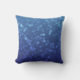 Blue Christmas Bokeh Pattern Kissen