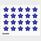 Blue Christmas Business Star Shape Sticker (Blatt)