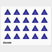 Blue Christmas Business Triangle Shape Sticker (Blatt)