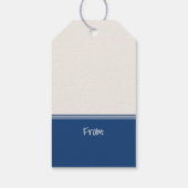 Blue Christmas Candy Cane Geschenkanhänger (Rückseite)