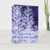 Blue Christmas Card Feiertagskarte (Rückseite)