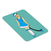 Blue Christmas catgirl Magnet (Rechte Seite)