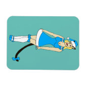 Blue Christmas catgirl Magnet (Horizontal)