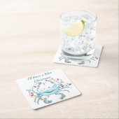 Blue Christmas Coasters Rechteckiger Pappuntersetzer (Vor Ort)