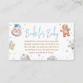 Blue Christmas Cookie Baby Shower Books for Baby Begleitkarte (Vorderseite)