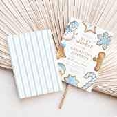 Blue Christmas Cookie Baby Shower Einladung
