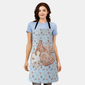 Blue Christmas Cookie Exchange Voting Schürze (Getragen)