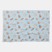 Blue Christmas Cookie Swap Exchange Geschirrtuch (Horizontal)