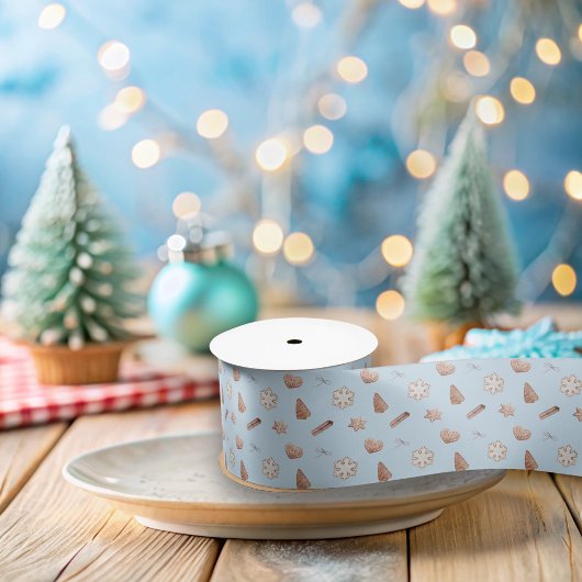 Blue Christmas Cookie Swap Exchange Satinband