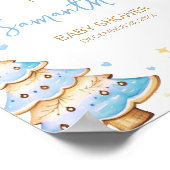Blue Christmas Cookie Willkommen Poster (Ecke)