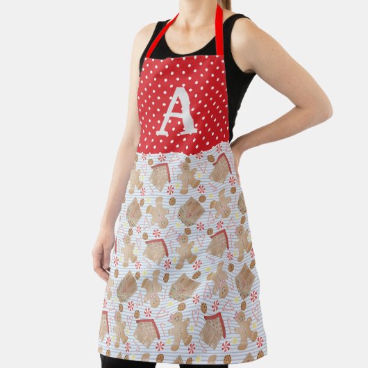 Blue Christmas Cookies Schürze, Große Schürze (InSitu)