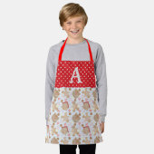 Blue Christmas Cookies Schürze, Kleine Schürze (Getragen)