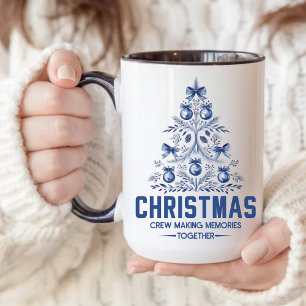 Blue Christmas Crew Tasse für Kollegen oder Freund