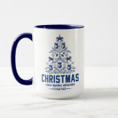 Blue Christmas Crew Tasse für Kollegen oder Freund (Links)
