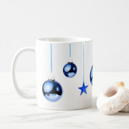 Blue Christmas Decoration Balls Foto Kaffeetasse