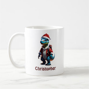 Blue Christmas Dinosaurier Kaffeetasse