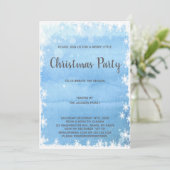 Blue Christmas Einladungen (Stehend Vorderseite)