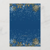 Blue Christmas Family Dinner Menü Vorlage (Rückseite)