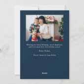 Blue Christmas Foto Collage Card Feiertagskarte (Rückseite)