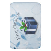 Blue Christmas Geschenk Bath Mat Badematte (Vorderseite Vertikal)