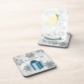 Blue Christmas Geschenk Coaster Getränkeuntersetzer (Rechte Seite)