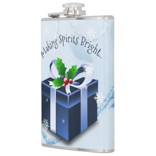 Blue Christmas Geschenk Flask Flachmann (Links)