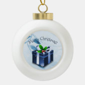 Blue Christmas Geschenk Gerahmte Ornamente (Vorderseite)