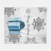 Blue Christmas Geschenk Holiday Fleece Blanket (Vorderseite (Horizontal))