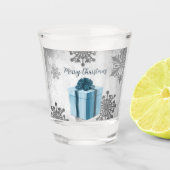 Blue Christmas Geschenk Holiday Shotglas Schnapsglas (Vorderseite)